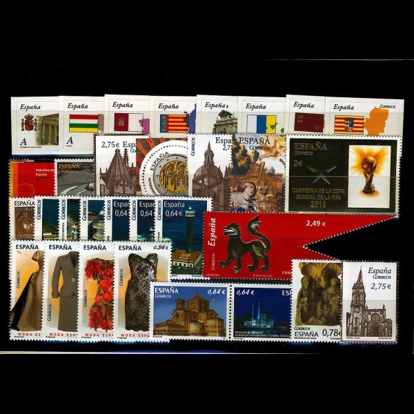 Año completo 2010 SH Hojas bloque y carnet Año completo 2010 SH Hojas bloque y carnet