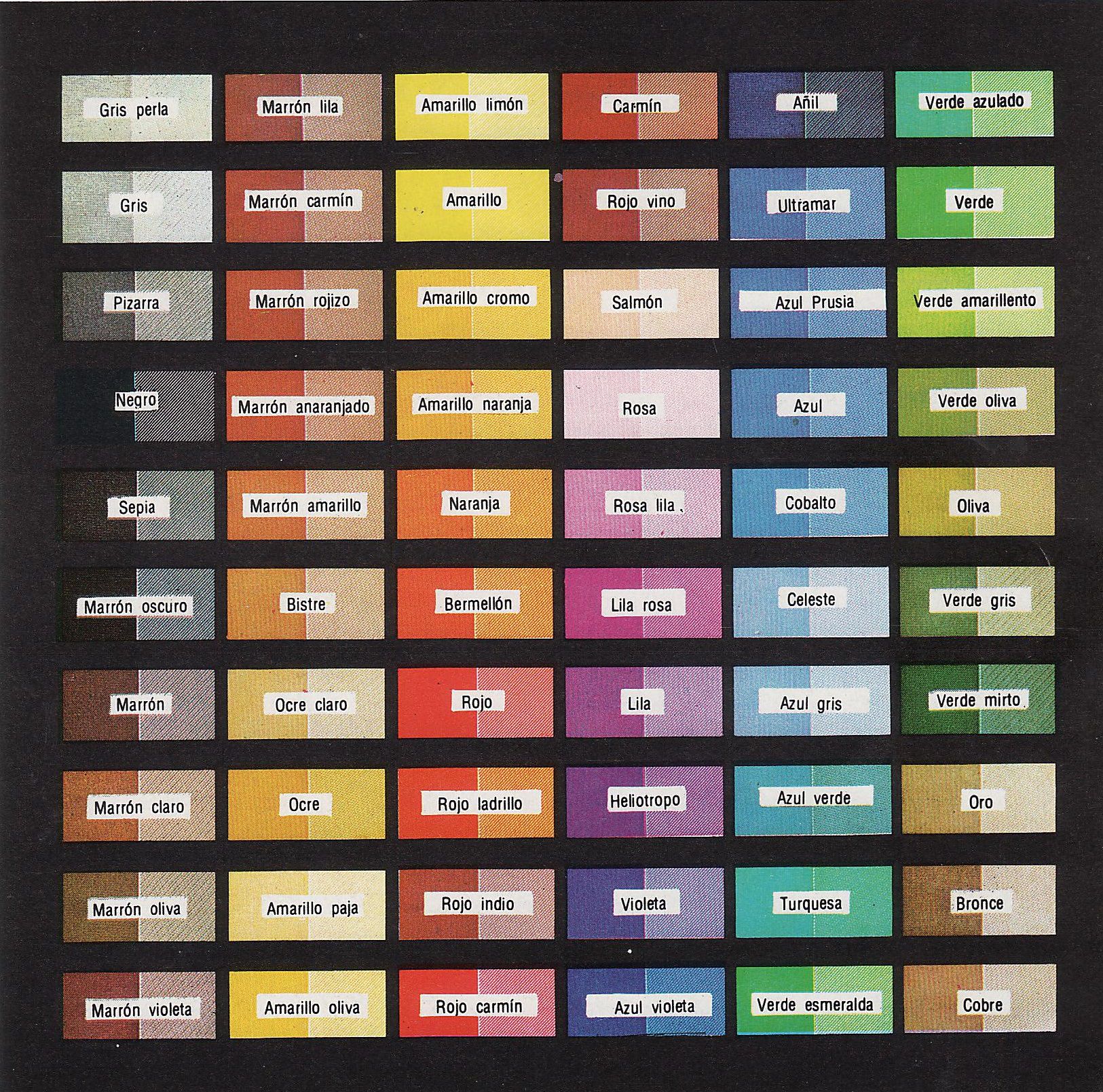 Colores y tonalidades de los sellos